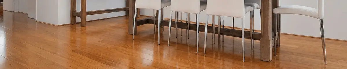 Professionally installed and refinished bamboo flooring in a residential home, showcasing smooth finish and natural wood tones in Lakewood, CO